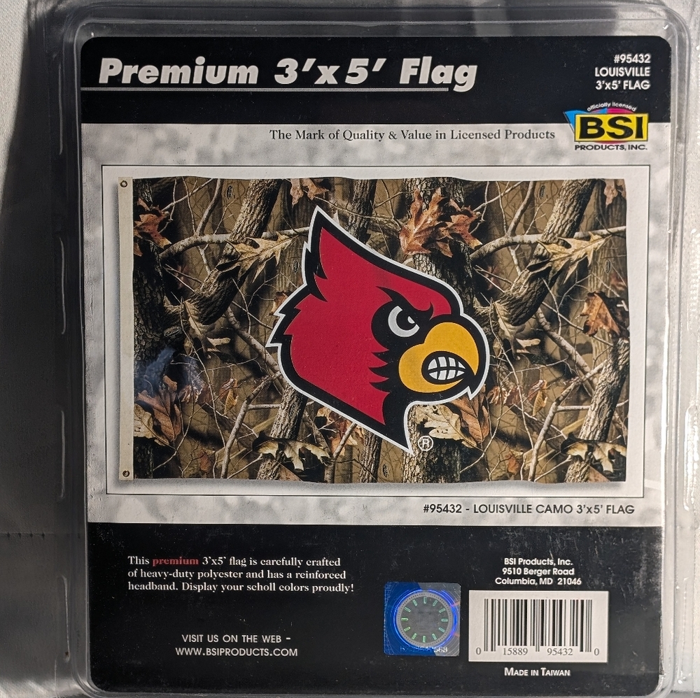 Louisville Cardinals Officially Licensed Camouflage Team Flag
